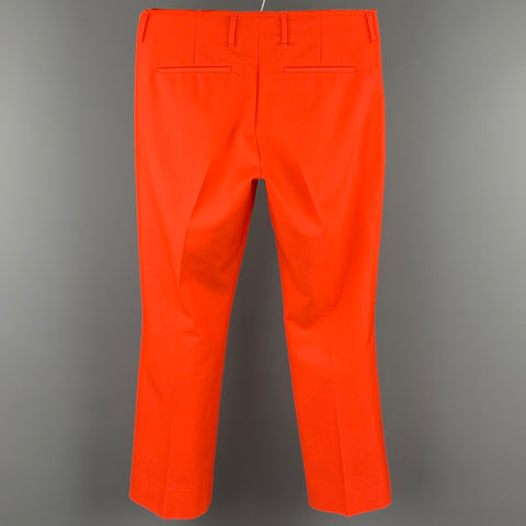 ACNE STUDIOS Size 32 Orange Twill Cotton / Polyester Raw edge Casual Pants
