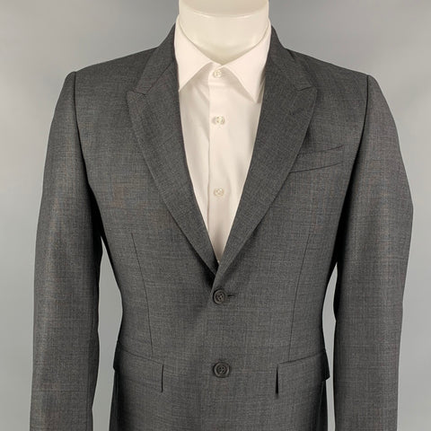 BURBERRY PRORSUM Size 36 Slate Grey Wool Peak Lapel Sport Coat