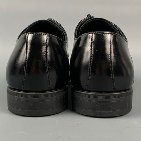 ARMANI COLLEZIONI Taille 8 Chaussures à lacets noires perforées à bout droit