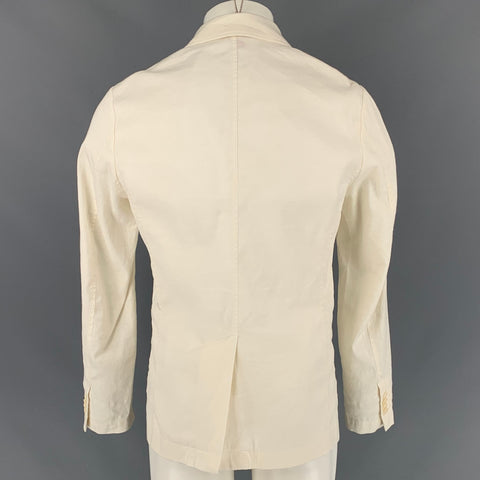 BARENA Taille 38 Manteau de sport à simple boutonnage en mélange de lin crème