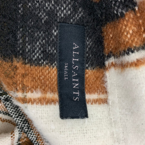 ALLSAINTS Size S Multi-Color Plaid Polyester Blend Long Sleeve Shirt