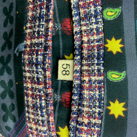 ETRO Size 48 Blue & Red Plaid Hemp Blend Notch Lapel Sport Coat