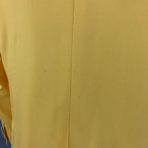 DOLCE & GABBANA Size 44 Yellow Wool Peak Lapel Sport Coat