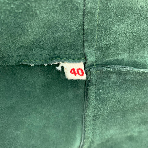MARNI Size 4 Green Suede Buttoned Jacket