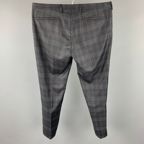 PAUL SMITH Size 36 Blackwatch Plaid Wool Dress Pants