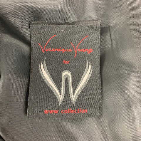 VERONIQUE YOUNG Size 8 Black Polyester Blend Ruffled Evening Long Skirt