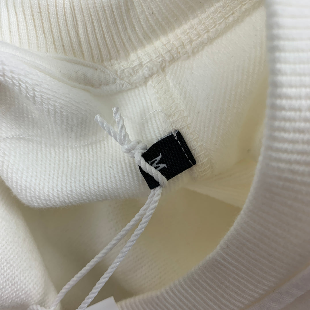 DIESEL x Tom Of Finland Size M White Black Graphic Cotton Crew-Neck Pullover