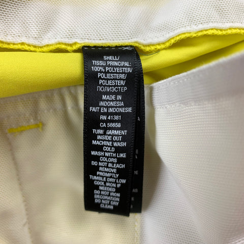 RLX by RALPH LAUREN Size 36 Yellow Solid Polyester Zip Fly Casual Pants