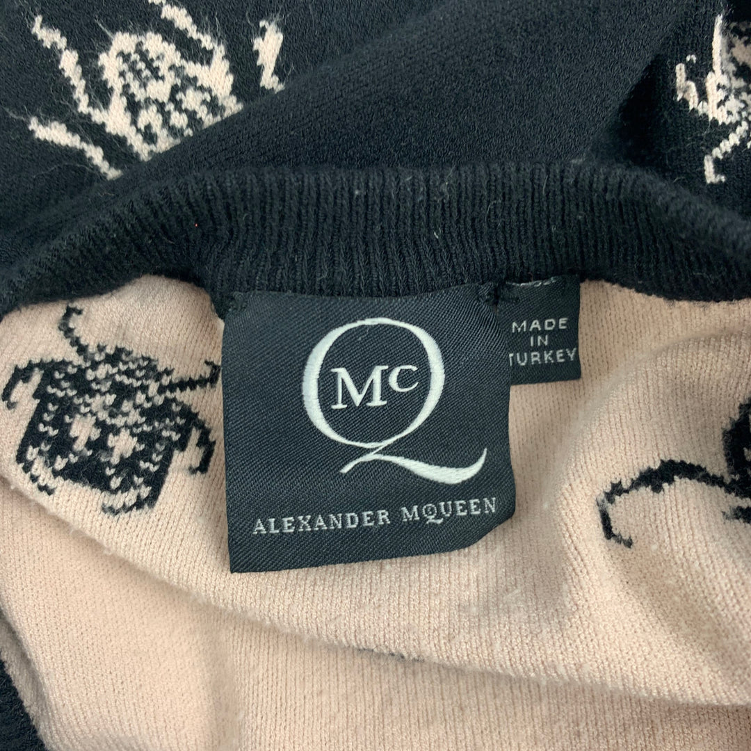 MCQ by ALEXANDER MCQUEEN Size M Black Pink Crew-Neck Casual Top