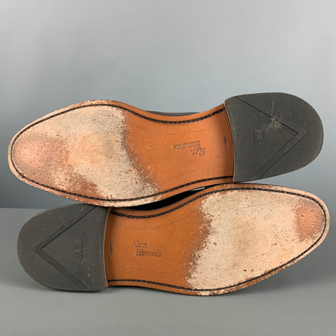 ALLEN EDMONDS Taille 10 Chaussures à lacets en cuir marron à double sangle