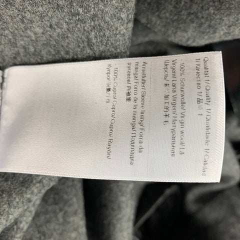 ESCADA Taille 6 Veste en laine vierge grise et argentée avec éclaboussures de peinture