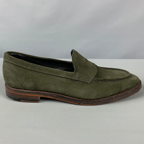 ALLEN EDMONDS Size 10.5 Green Penny Loafers
