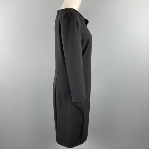 ARMANI COLLEZIONI Size 8 Black Wool Blend Shift Dress