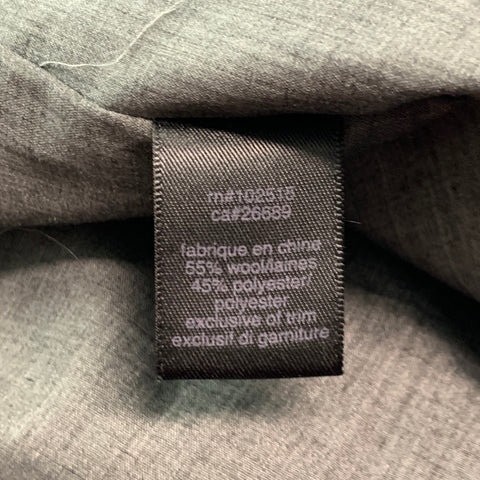 JOHN VARVATOS Taille M Veste utilitaire en laine de charbon de bois gris