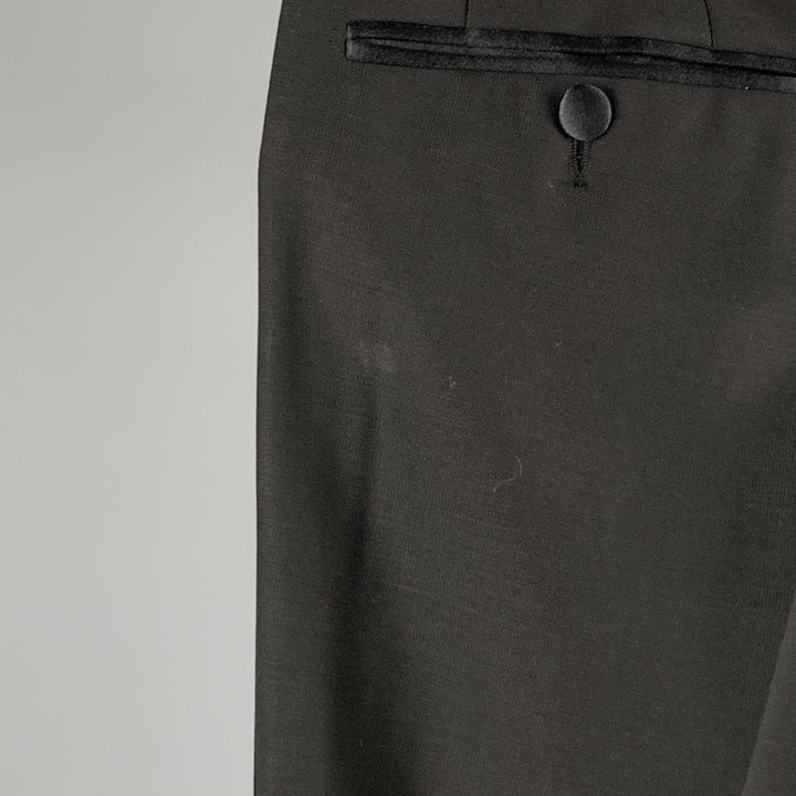 DOLCE & GABBANA Size 28 Black Wool Tuxedo Dress Pants