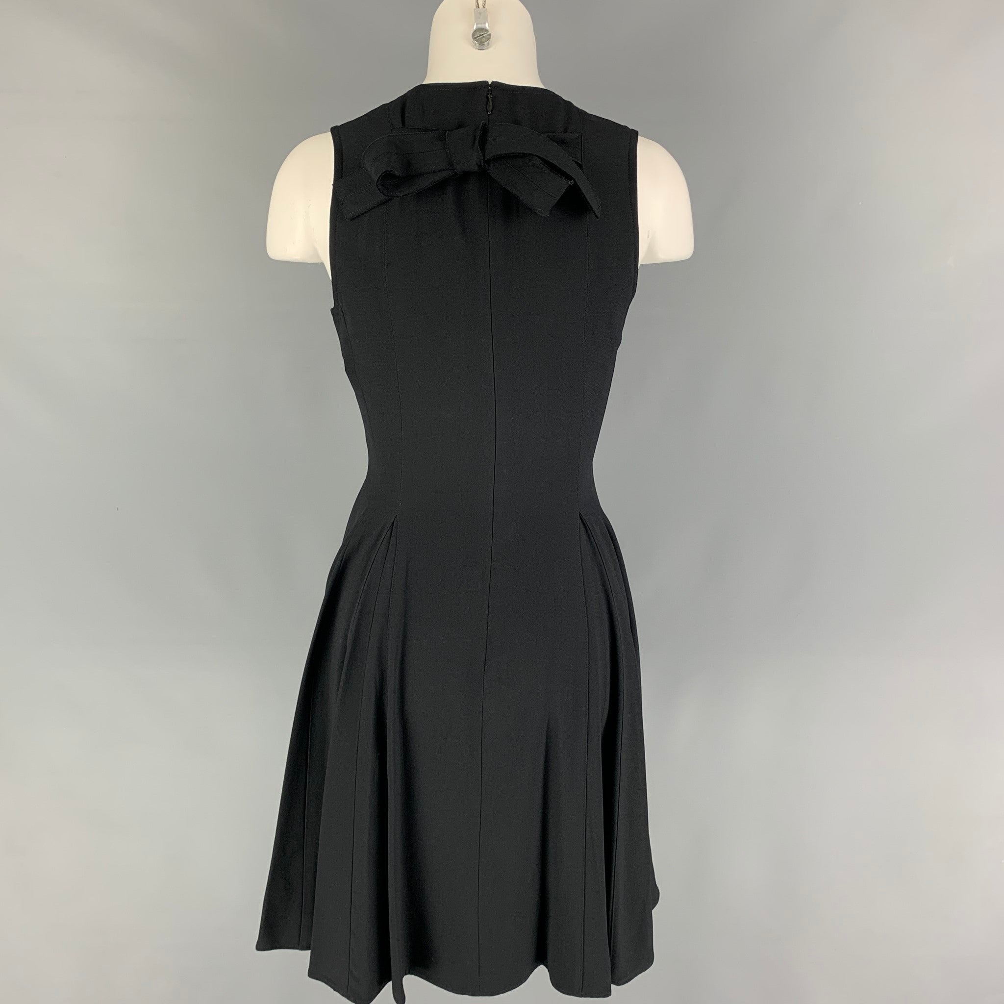 PROENZA SCHOULER Size 2 Black Acetate Viscose A Line Dress Sui