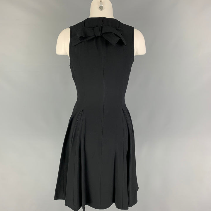 PROENZA SCHOULER Size 2 Black Acetate Viscose A-Line Dress