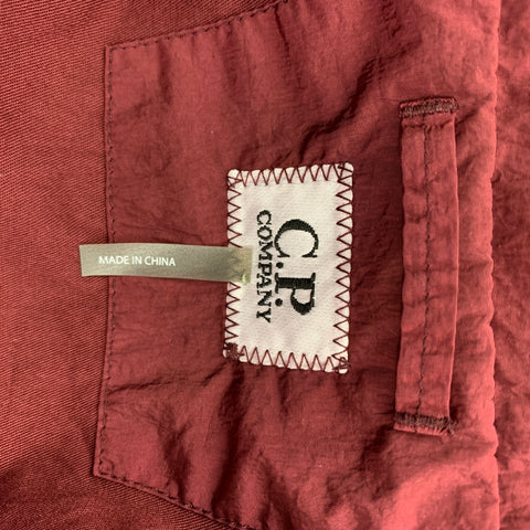 CP COMPANY Size M Burgundy Polyamide Zip Up Jacket