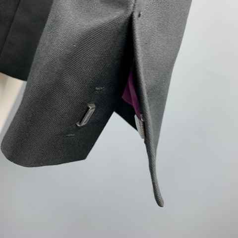 DSQUARED2 Chest Size 38 Black Studded Cotton / Polyamide Notch Lapel Sport Coat