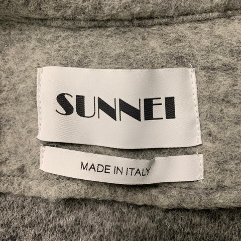 SUNNEI Size S Grey Heather Wool & Polyester Buttoned Jacket