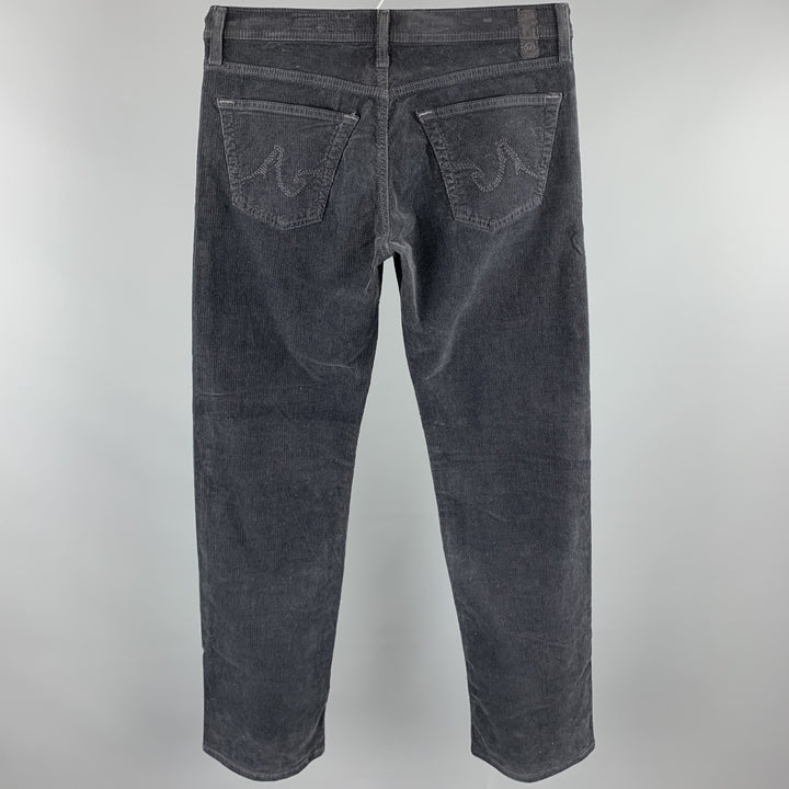 ADRIANO GOLDSCHMIED Size 30 Charcoal Corduroy Jean Cut Casual Pants