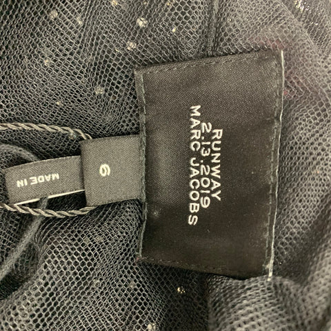 MARC JACOBS Otoño-Invierno 2019 Talla 6 Blusa con lazo de malla negra