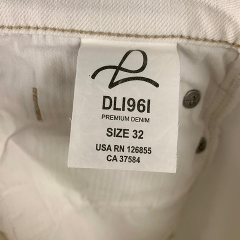 RUSSELL Size 32 Cream Cotton / Polyester Classic Jeans