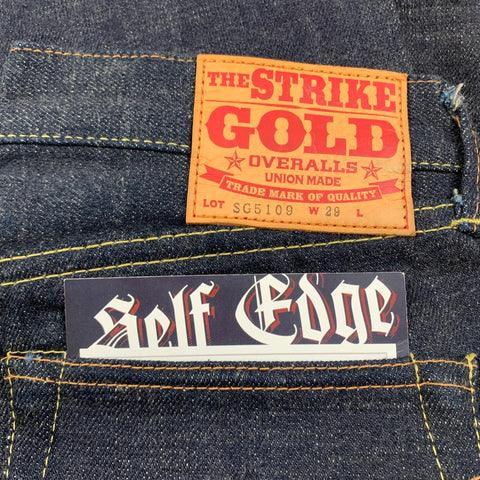 THE STRIKE GOLD Size 29 Indigo Contrast Stitch Cotton Button Fly Jeans
