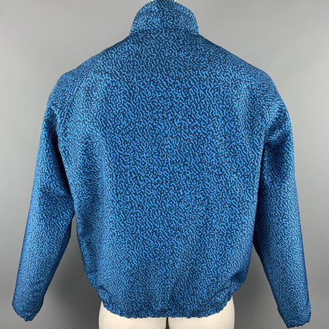 CALVIN KLEIN COLLECTION Size 44 Aqua Print Polyester Reversible Jacket