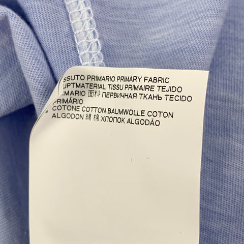 MAISON MARGIELA Size L Light Blue Cotton Crew-Neck T-shirt