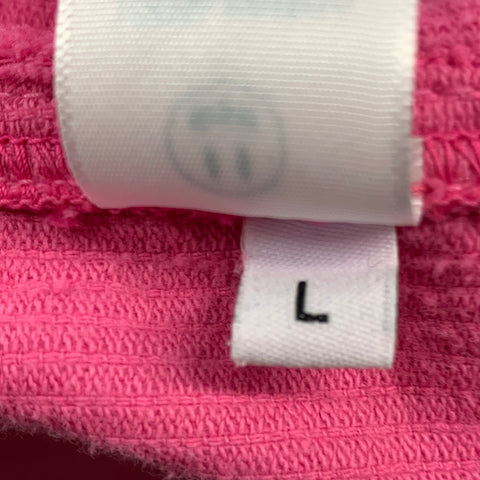 DREW HOUSE Size L Pink Corduroy Cotton Patch Pocket Short Sleeve Shirt