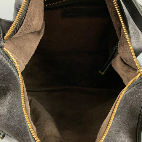 KENDALL CONRAD Black Leather Shoulder Handbag
