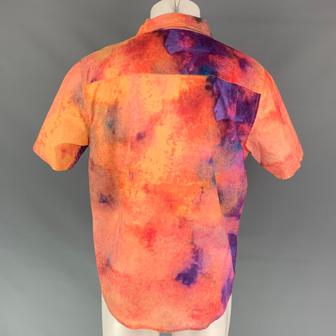 STUSSY Size M Multi-Color Dyed Cotton Camp Short Sleeve Shirt