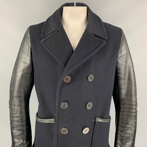 SCHOTT Chaquetón cruzado de tejidos mixtos negro talla L