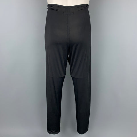 Vintage JEAN PAUL GAULTIER Size 36 Black Polyamide Front Zipper Legging
