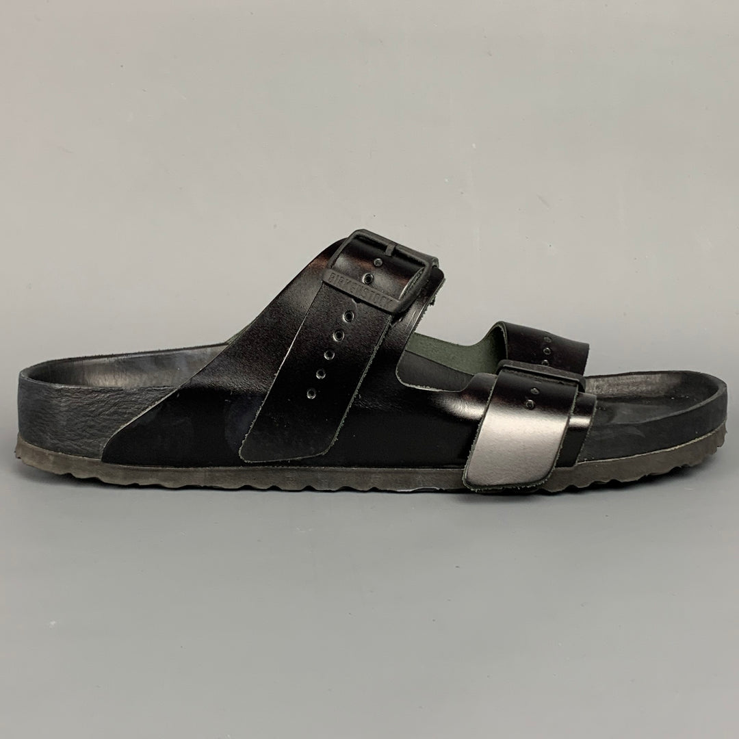 RICK OWENS x BIRKENSTOCK Arizona Size 12 Black Leather Sandals