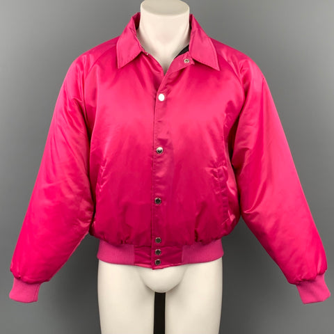 STOLEN GIRLFRIENDS CLUB Size M Pink Embroidered Nylon Bomber Jacket