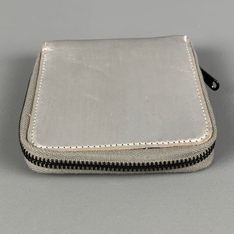 NICE COLLECTIVE Silver Metallic Leather Wallet