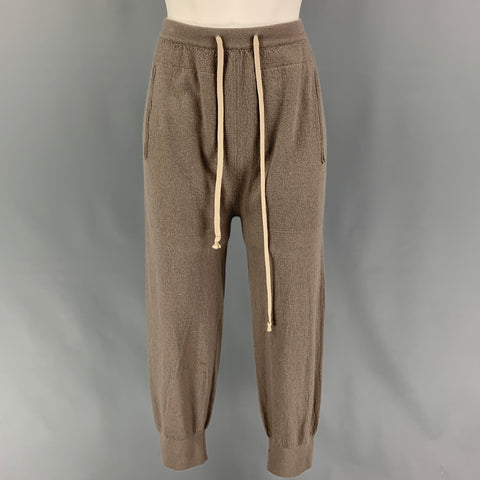 RICK OWENS Size XS Taupe Cashmere Sweatpants
