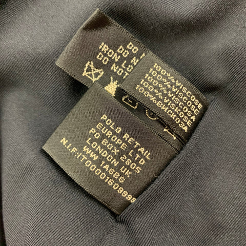 RALPH LAUREN Black Label Talla M Vestido 3/4 Viscosa Negro
