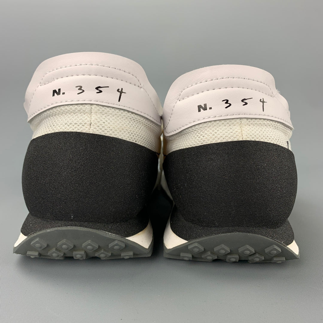 NIKE DBreak Type Size 10.5 White & Grey Mesh Suede Sneakers