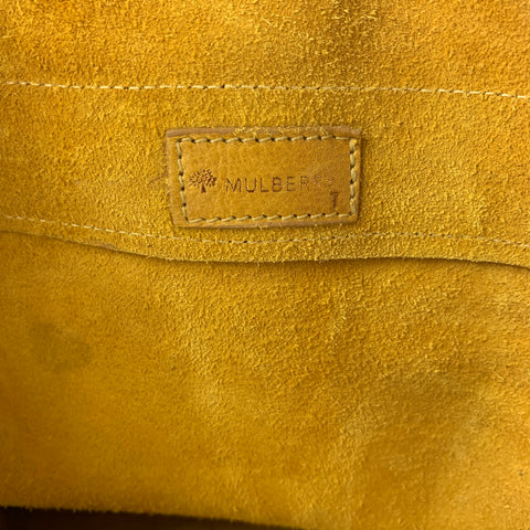 MULBERRY Brynmore Mustard Khaki Distressed Leather Messenger Bag