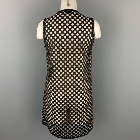 CEREMONIA DE APERTURA Talla M Vestido recto de neopreno cortado con láser negro