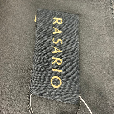 RASARIO Talla 4 Vestido de lunares de algodón y poliéster negro plateado