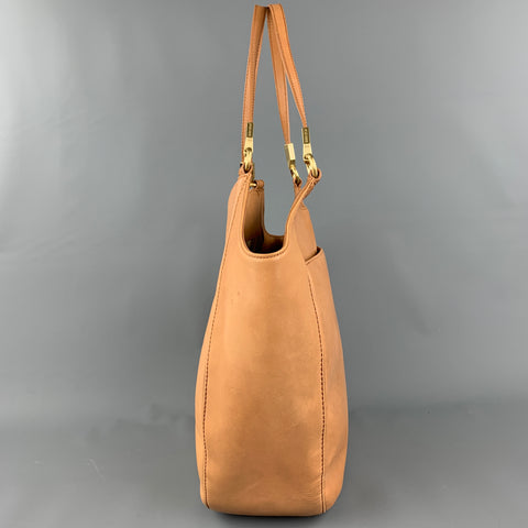 BRAHMIN Beige Leather Tote Handbag