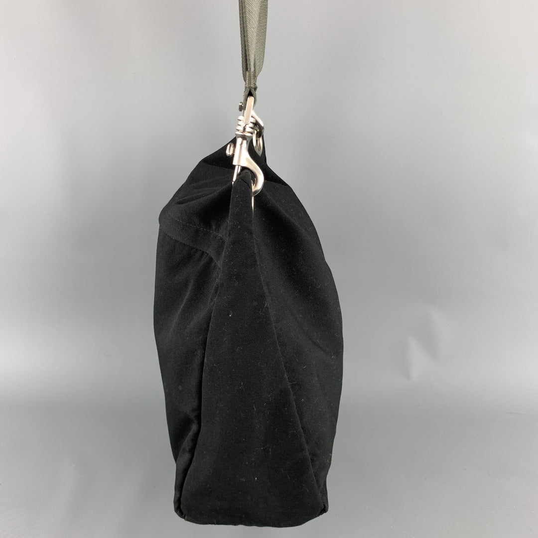 PRADA Black Polyamide Canvas Messenger Handbag