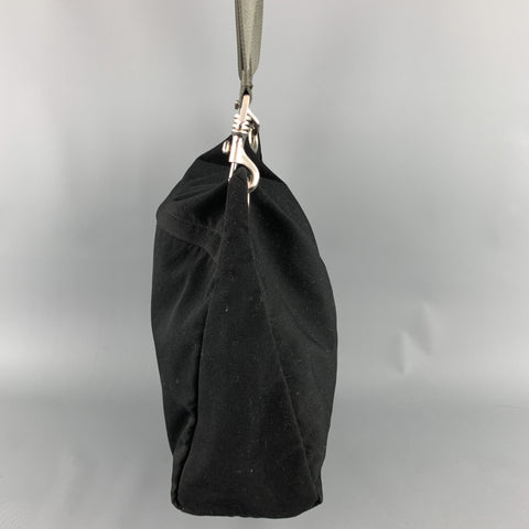 PRADA Black Polyamide Canvas Messenger Handbag