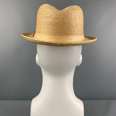 ROYAL PALM Natural Woven Fedora Hat