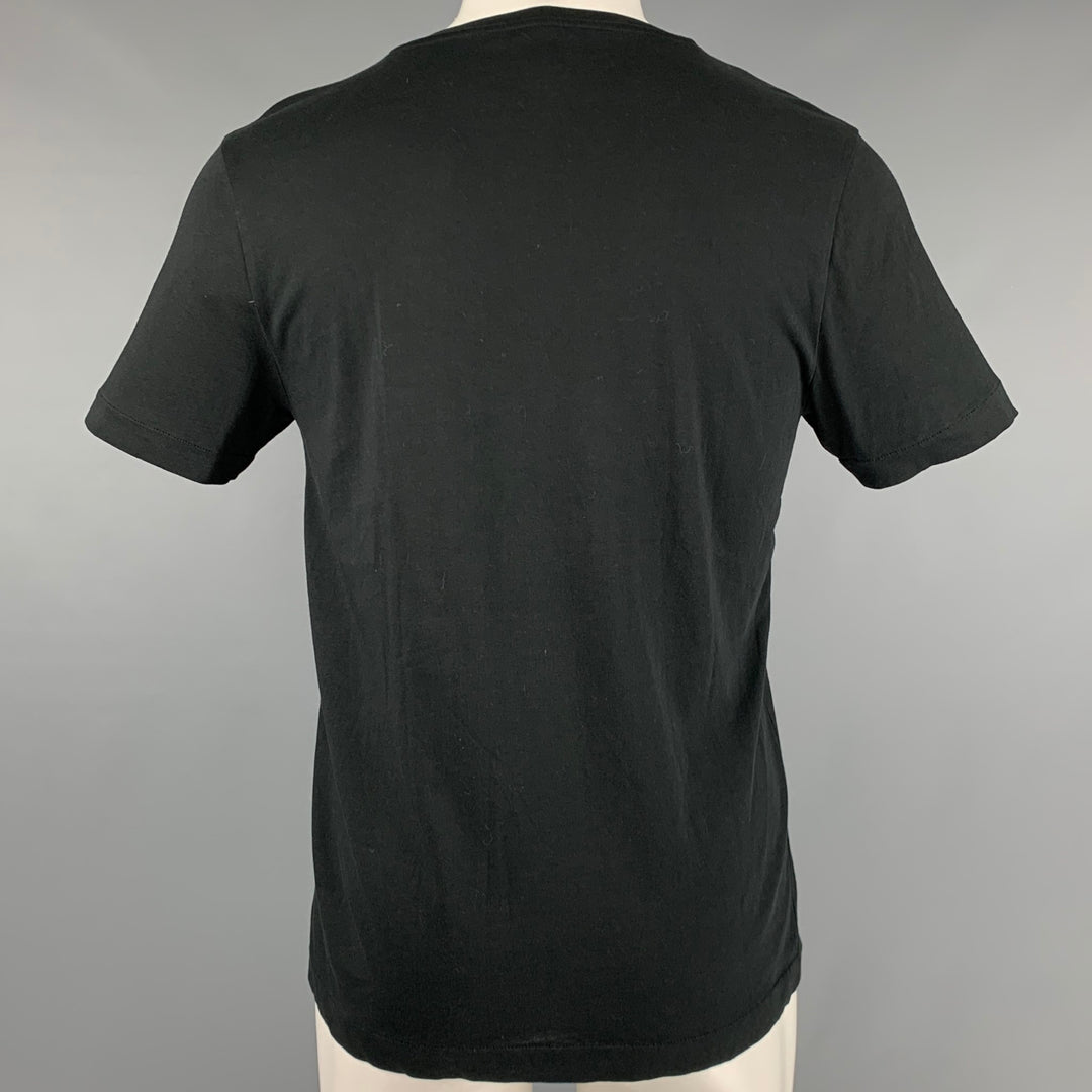 BALENCIAGA Size S Black Graphic Cotton Crew-Neck T-shirt