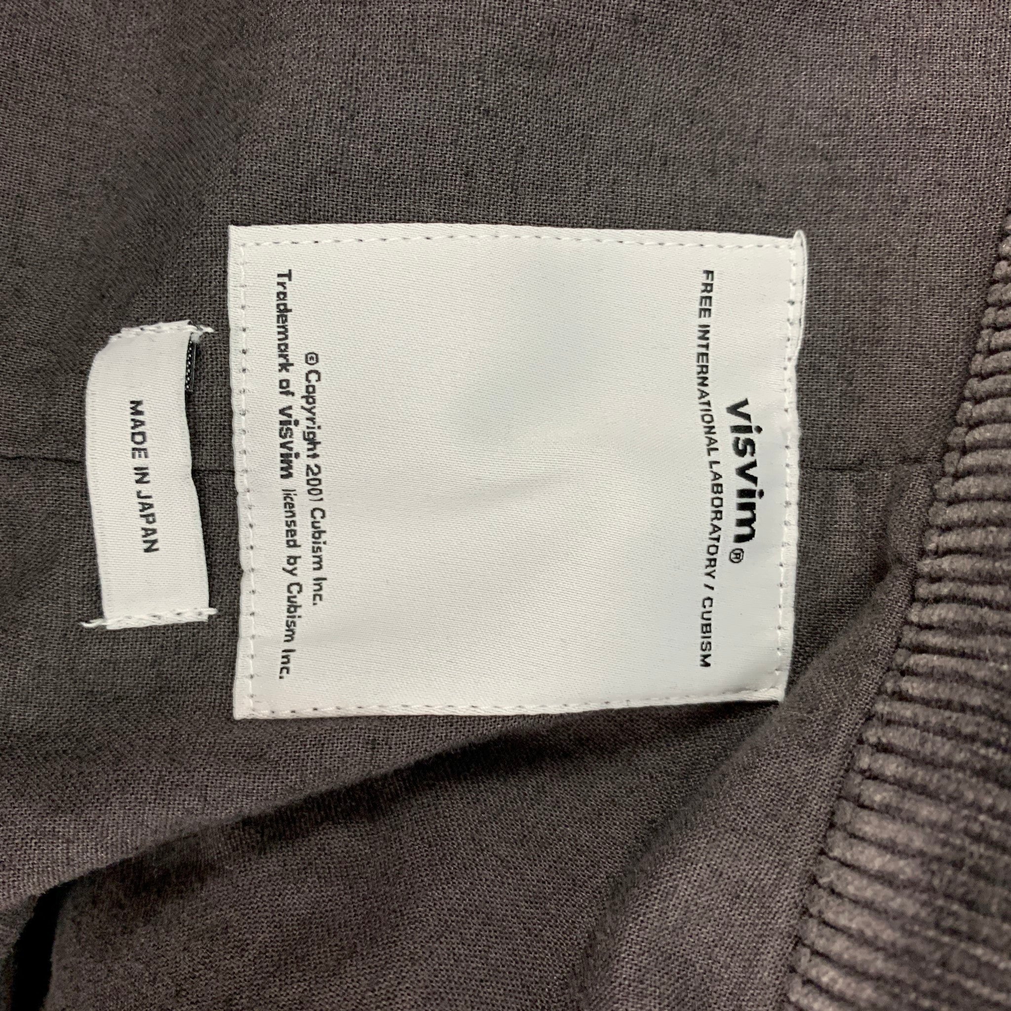 VISVIM Size L Brown Corduroy Cotton Blend Patch Pockets Jacket